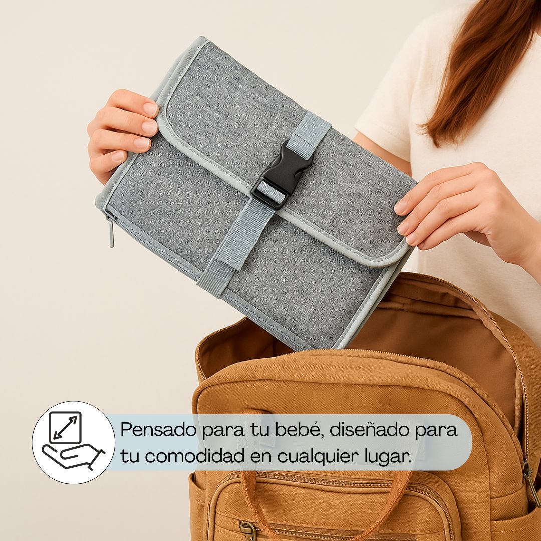 Bathby | Cambiador Portátil Y Plegable Para Bebé, Color Gris_5