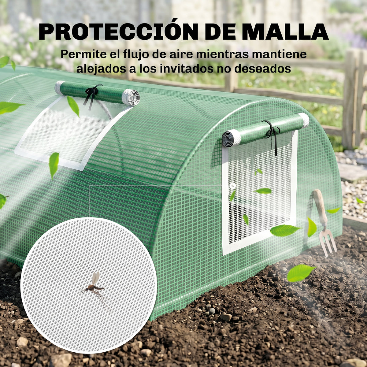 Invernadero Pequeño Outsunny Pe, Acero Verde 200x80x45 Cm_4