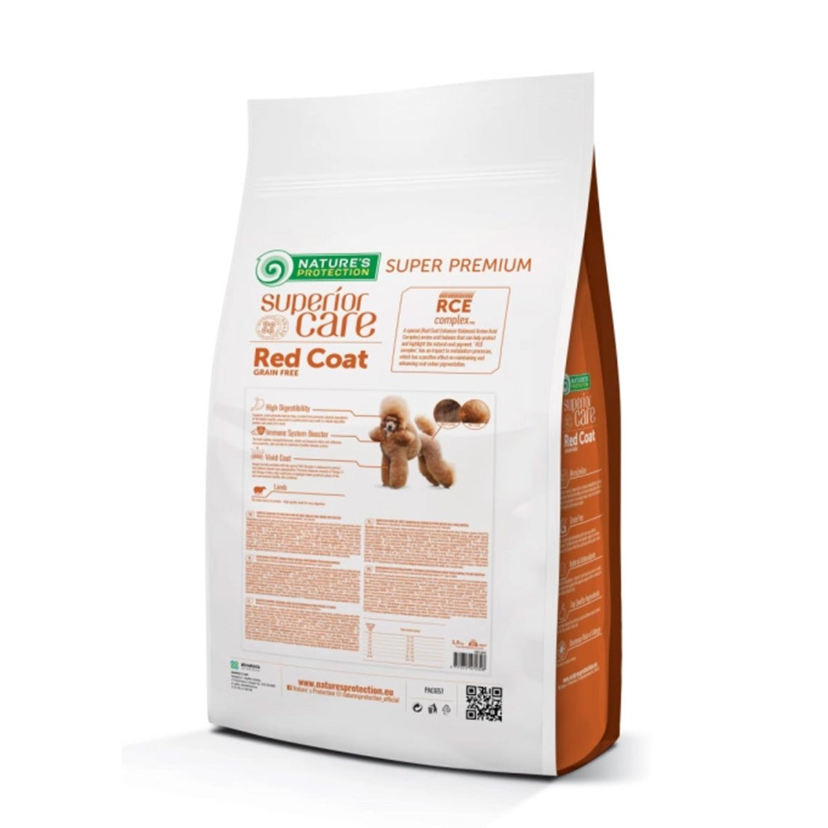 Nature's Protection Red Dog Grain-Free Cordeiro Adulto Raças Pequenas 1,5 Kg