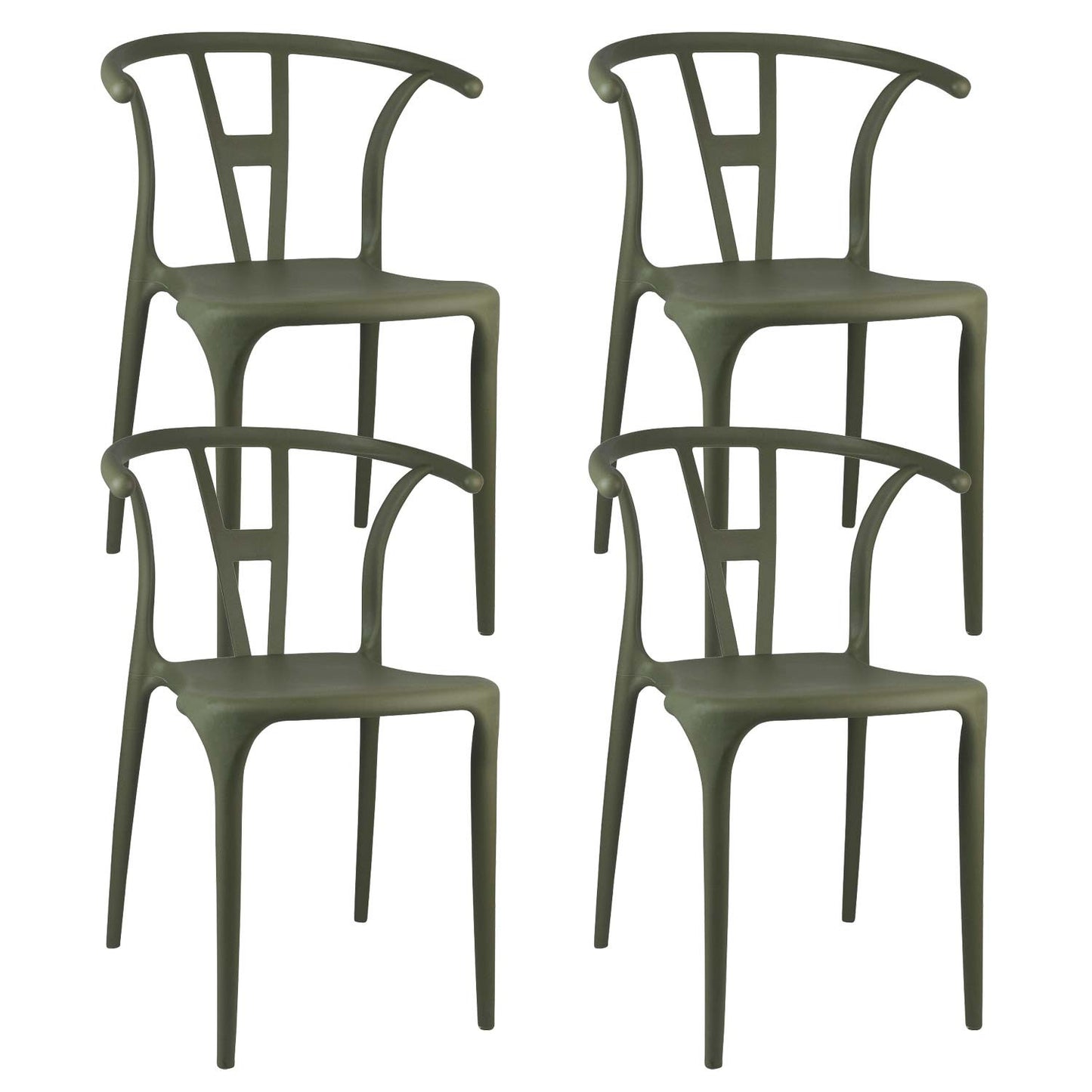 Pack 4 Sillas De Exterior Apilables Scarlett 75x52x49,5cm Thinia Home_0