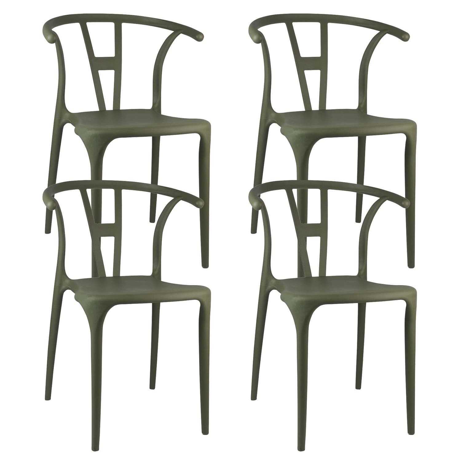 Pack 4 Sillas De Exterior Apilables Scarlett 75x52x49,5cm Thinia Home_0