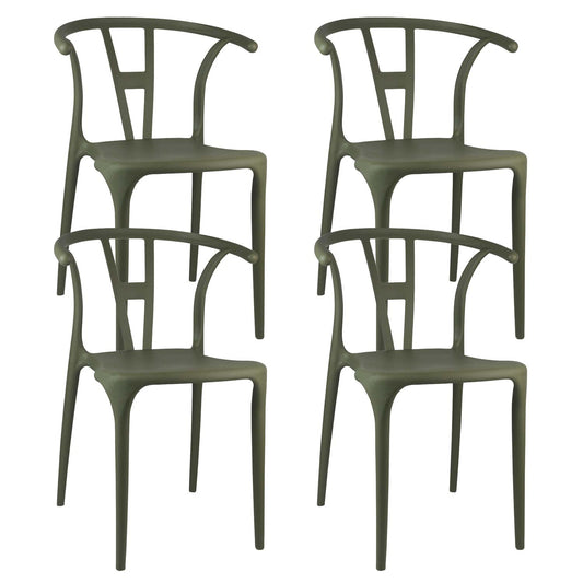 Pack 4 Sillas De Exterior Apilables Scarlett 75x52x49,5cm Thinia Home_0