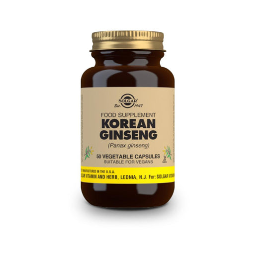 Ginseng Coreano (Panax Ginseng), 50 cápsulas vegetais