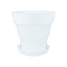 Embalagem de vasos brancos Tes 22 x 20 cm com pires