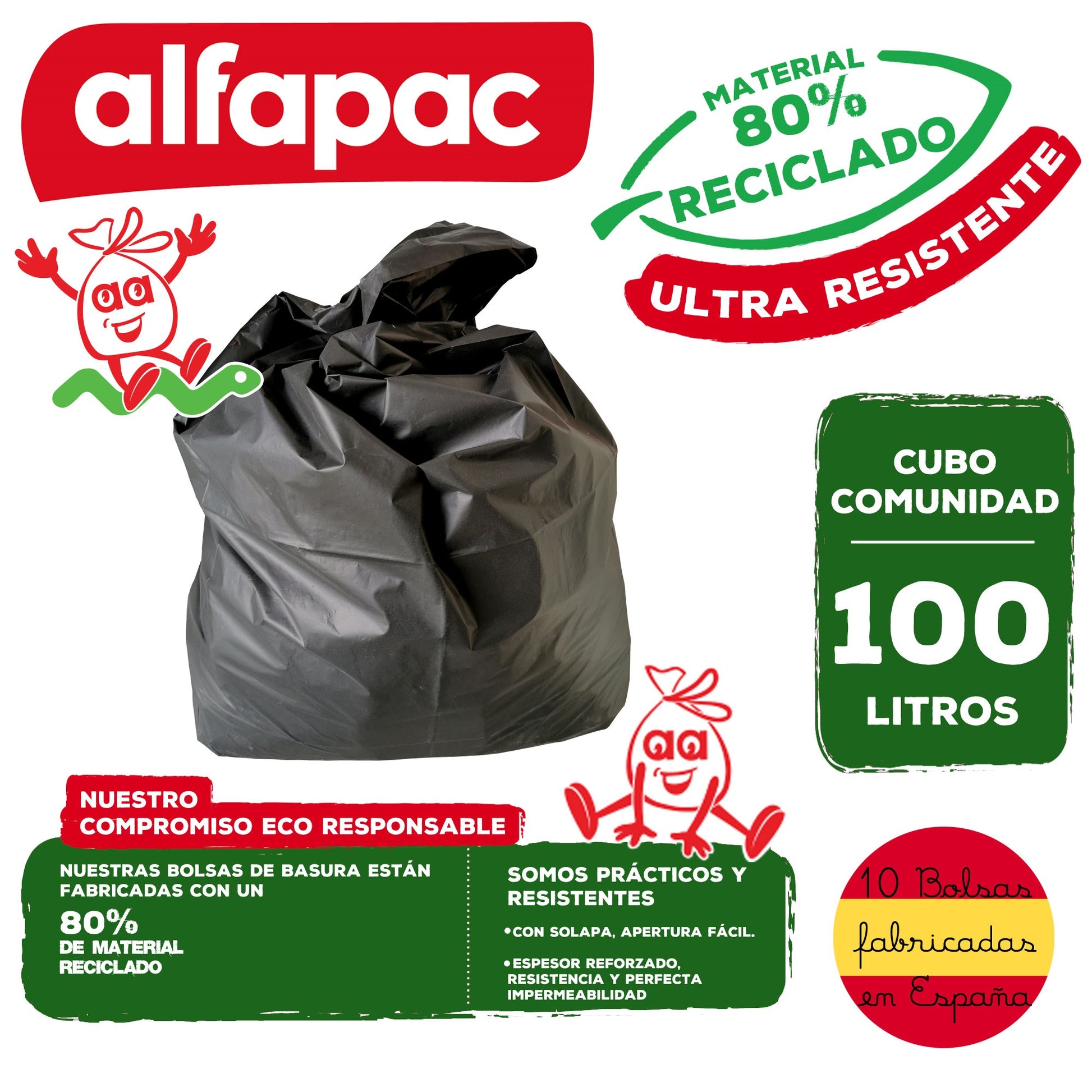 Pack De 50 Rollos De 10 Bolsas De Basura De 100l_1