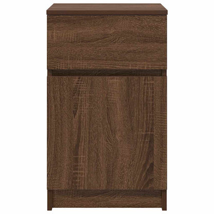 Mesilla De Noche Roble Marrón 39x35x65 Cm Madera De Ingeniería_4