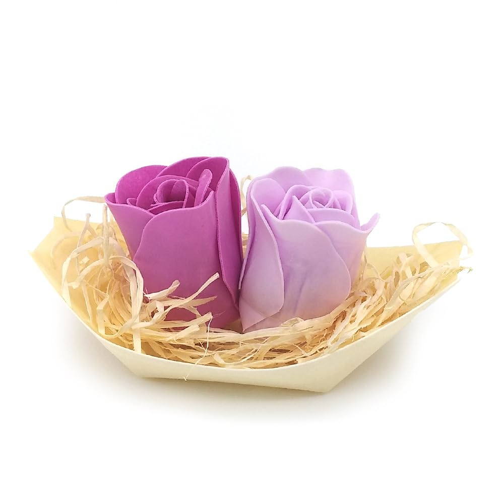 Barca Con Flores Para Regalo Invitados (lavanda) - Rosas De Jabón Para Baño Aromático. Detalle Original Para Eventos_2