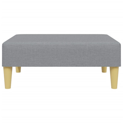 Sofá Cama De 2 Plazas Con Almohadas Y Taburete Tela Gris Claro / Vetonek_1