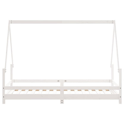 Vidaxl Estructura De Cama Para Niños Madera De Pino Blanco 90x190 Cm_4