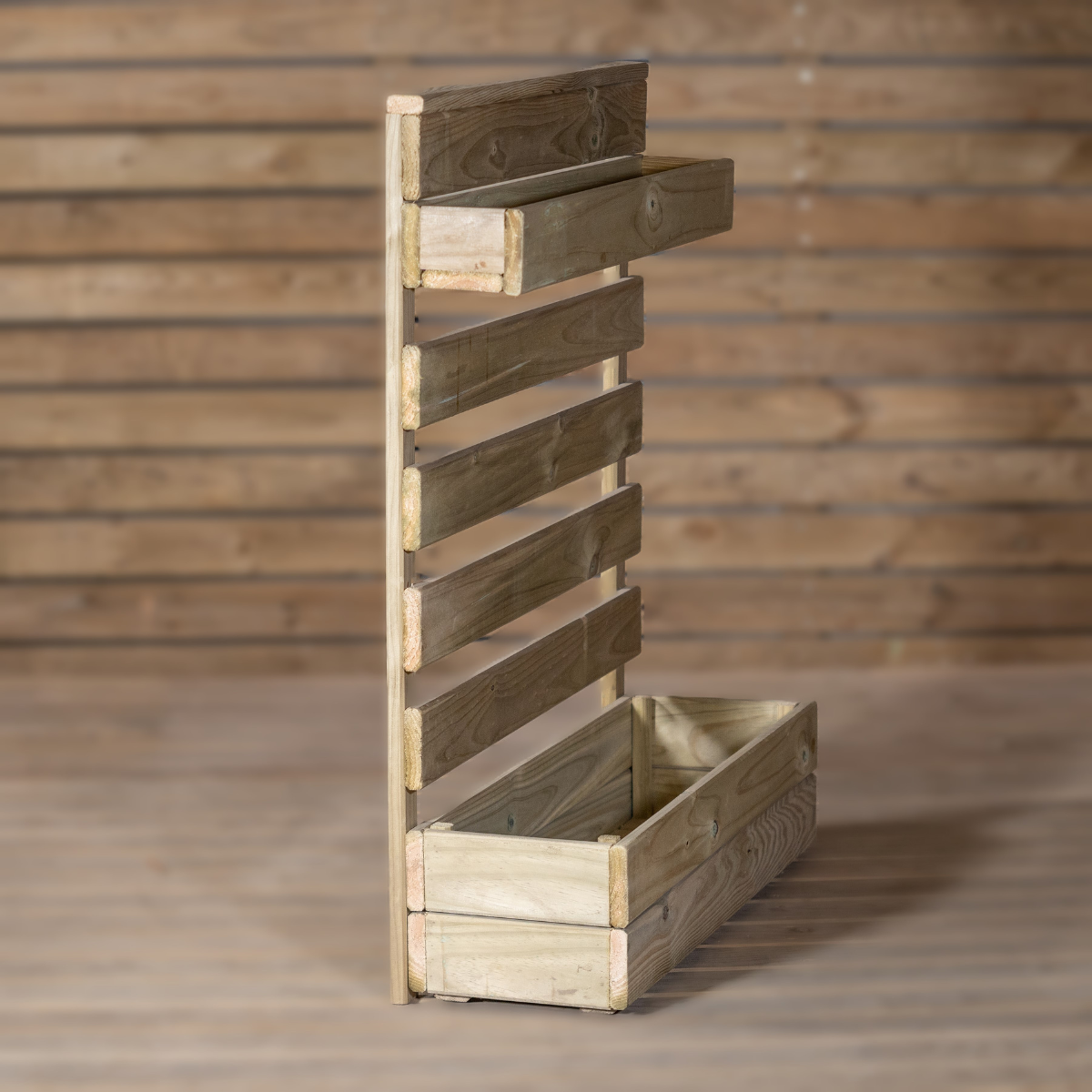 Huerto Vertical Zenira De Madera Tratada Vidahuerto 120x80x13 Cm.