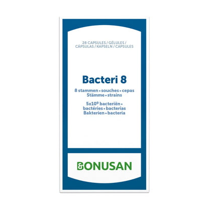 Bacteri 8 cápsulas Bonusan 28 cápsulas gastrorresistentes