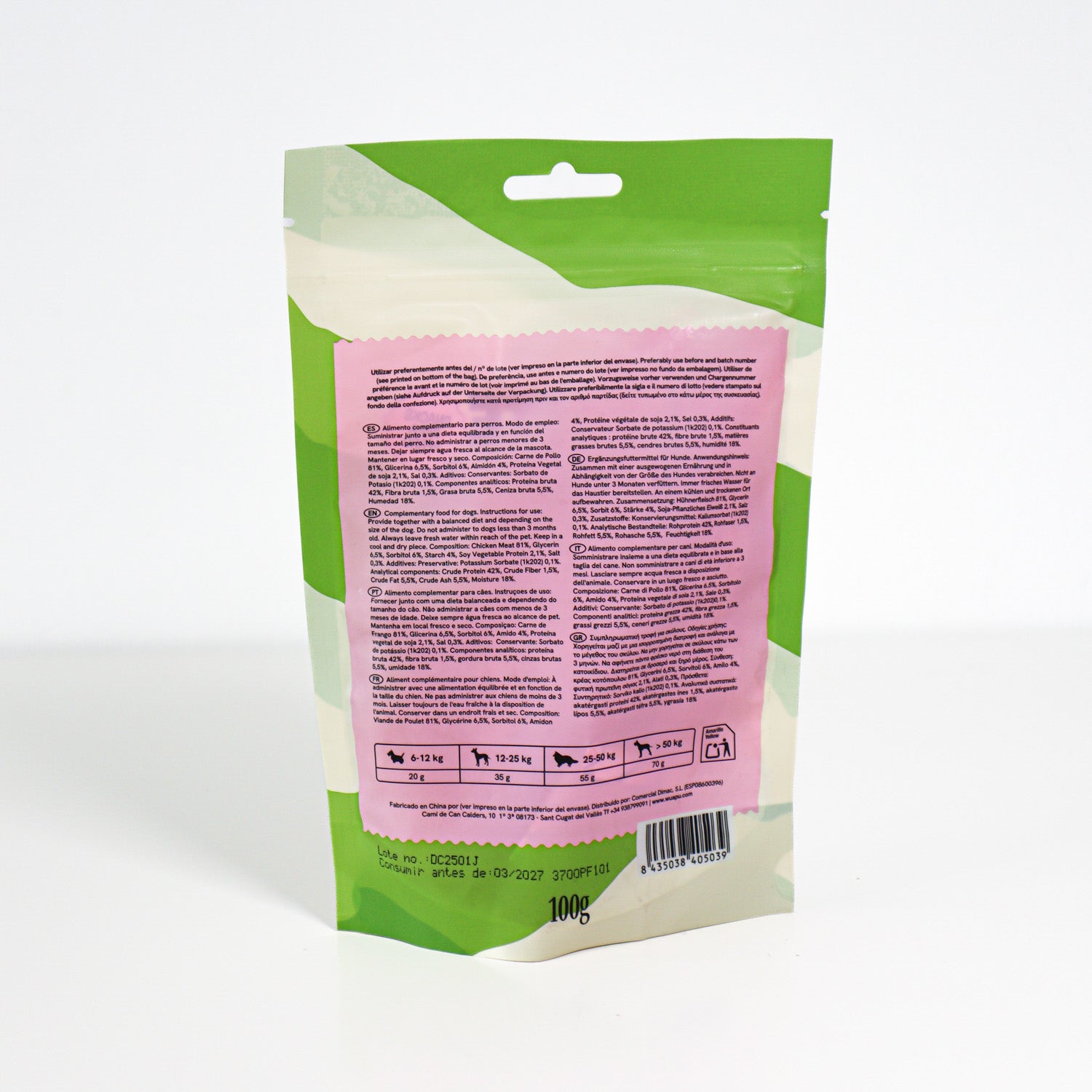 Snack Natural Para Perro Filete De Pollo Desecadas Wuapu 500gr_3