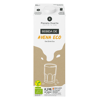 Pack de 12 bebidas de aveia Planeta Huerto ECO 1L
