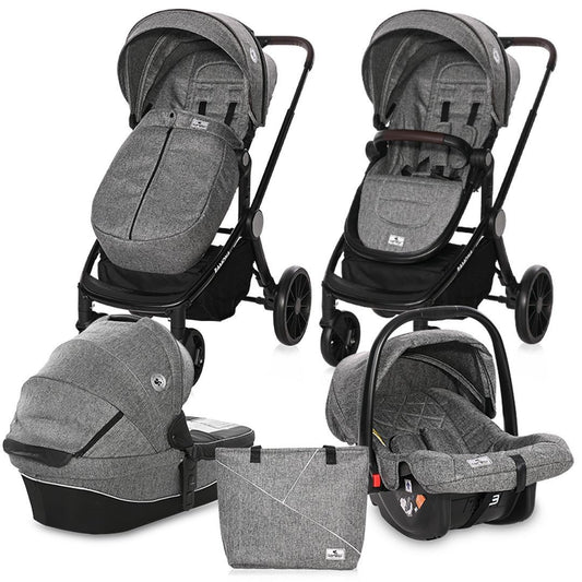 Carrito De Bebé Ramona Trío Capazo Duro Steel Grey_0