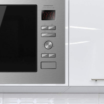 Microondas Encastrable Digital Grandheat 2590 Built-in Steel Black. Potencia 900 W, Integrable, 25 Litros, Grill 1000 W, 8 Funciones Preconfiguradas_2