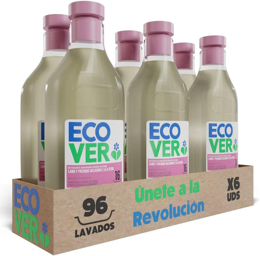Pack de 6 Detergentes Líquidos para Roupa Delicada Ecover 750 ml