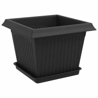 Macetas 24 Uds. Negro Plástico_4