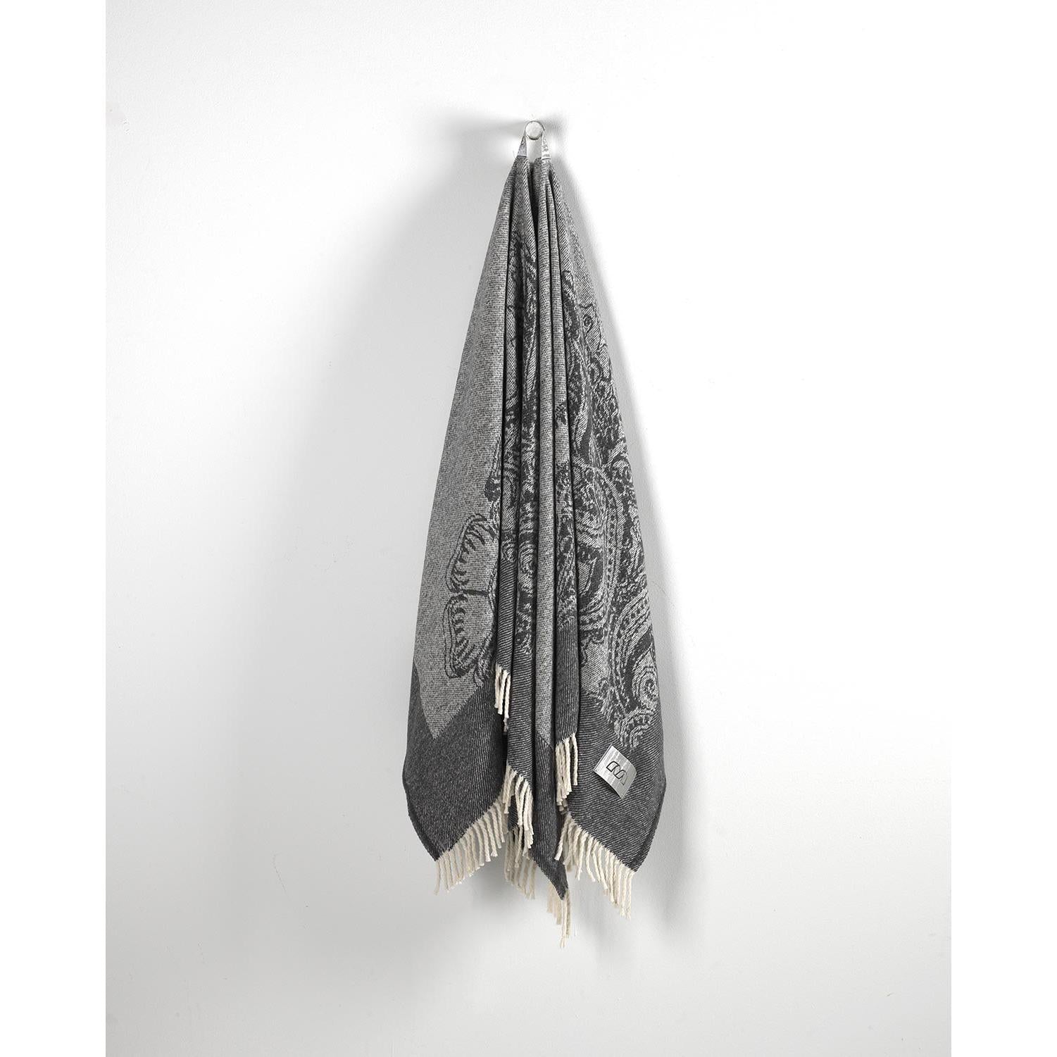 Cobertor xadrez cinzento 130x170cm