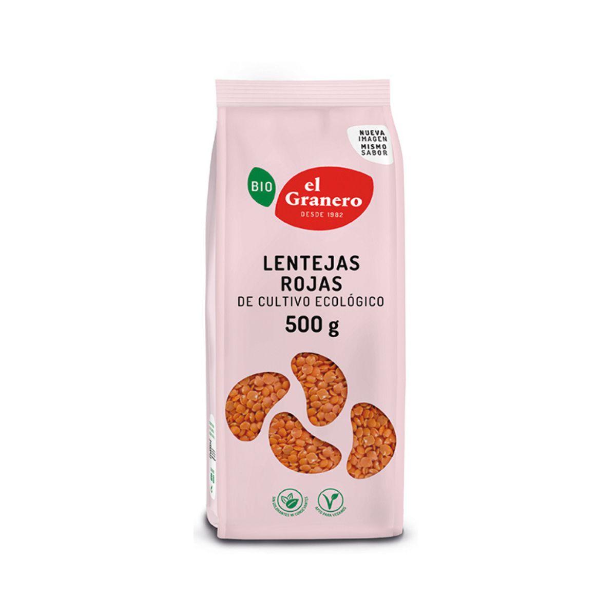 Lentilhas Vermelhas Biológicas El Granero, 500 g 