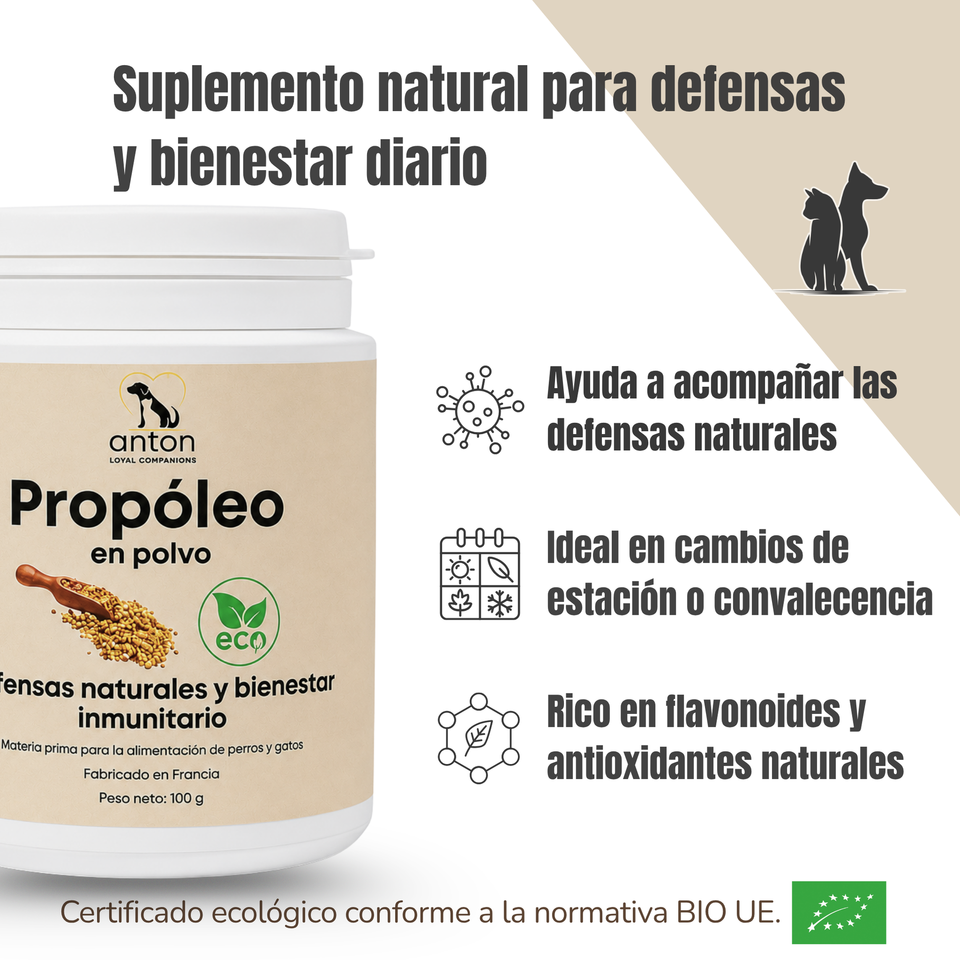 Propóleo ECO para perros y gatos – Defensas naturales – 100 g_1