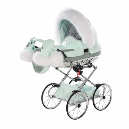 Carro De Muñecas Hand Craft Glitter Satin Classic Mint / Silver_0