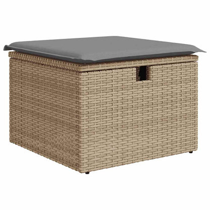Set De Sofás De Jardín Con Cojines 9 Pzas Ratán Sintético Beige / Vetonek_1