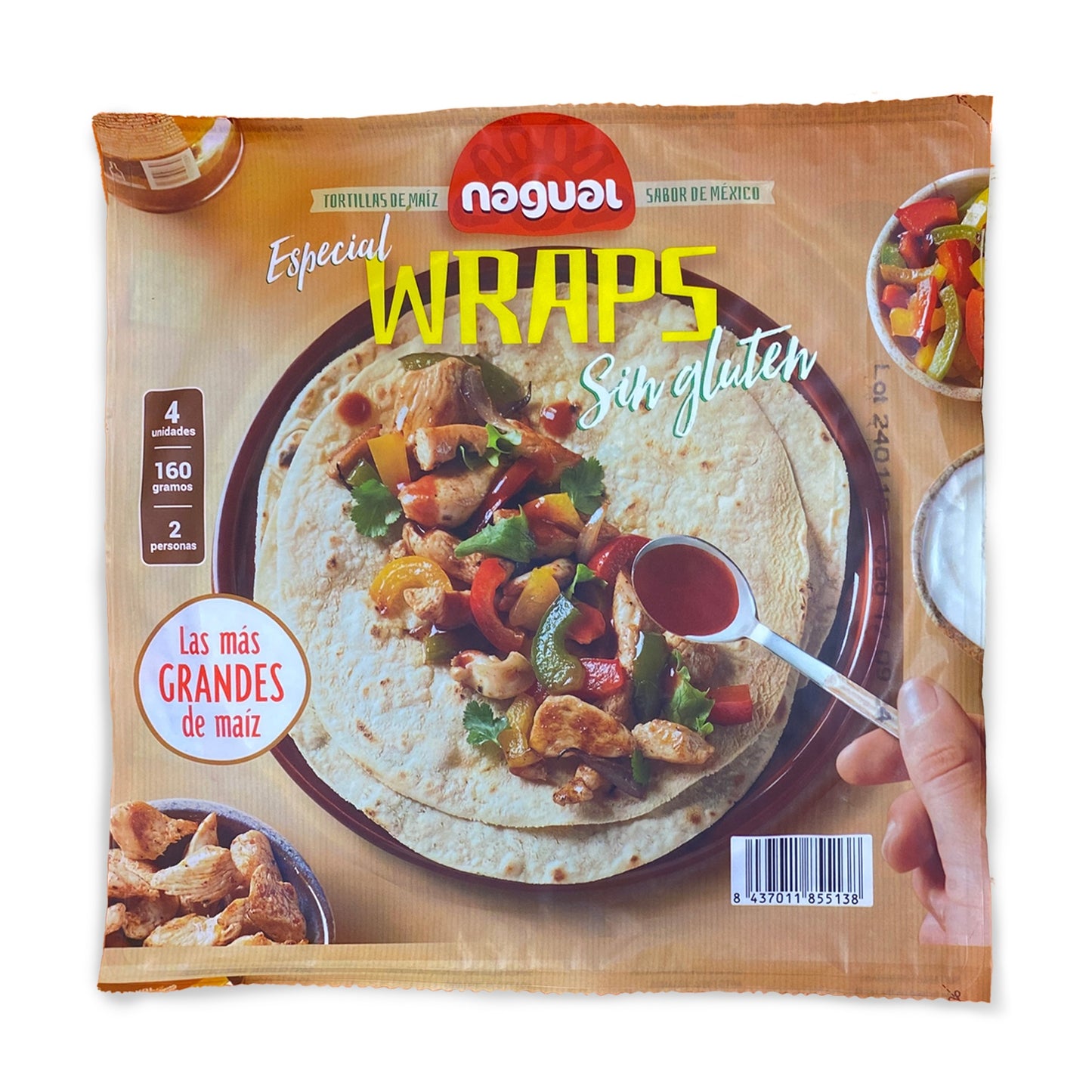 Tortilha de milho WRAP 20cm Nagual 160g