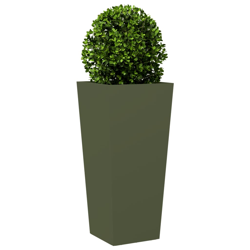 Jardinera Hexagonal Acero Verde Oliva 35x35x75 Cm_2