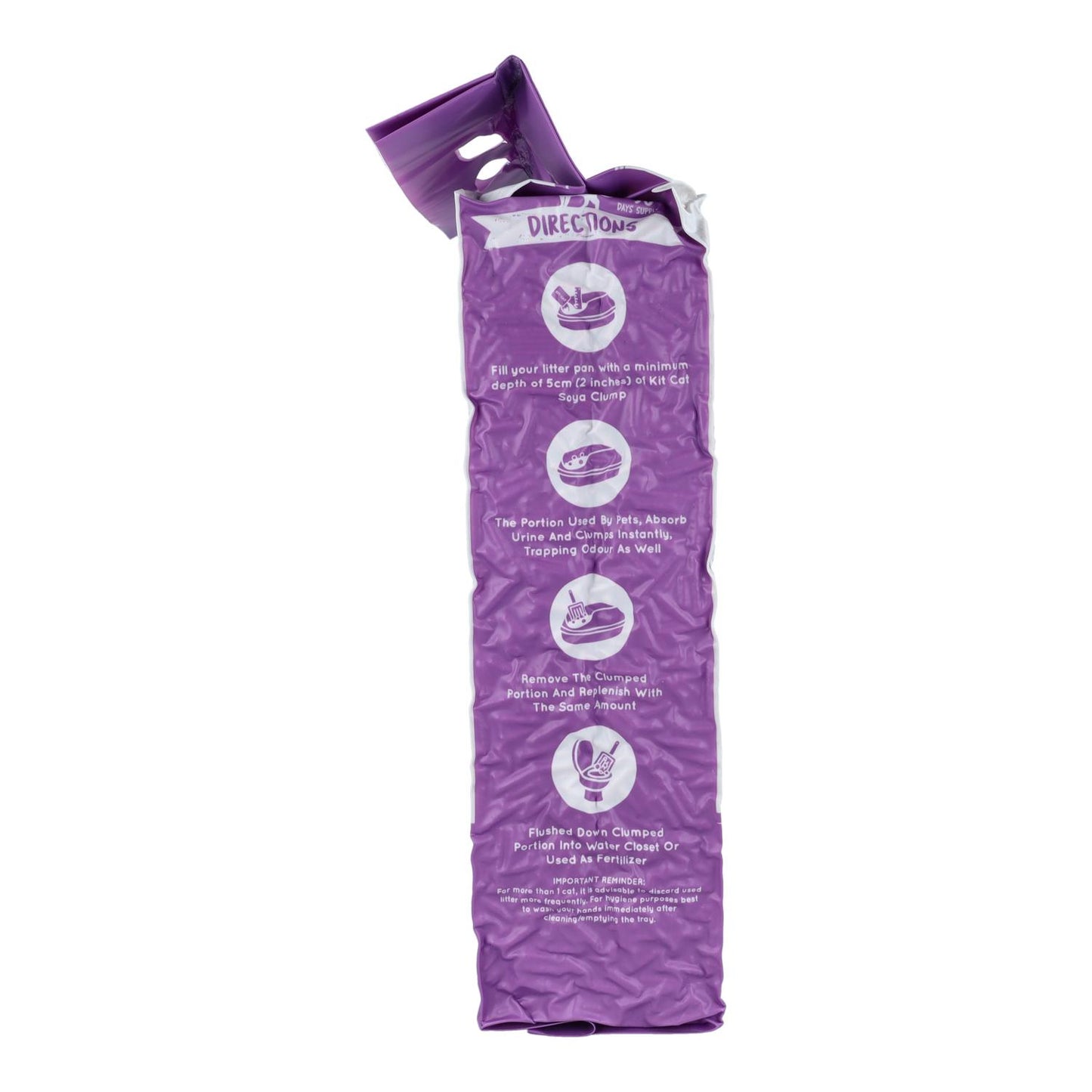 Kit de areia para gatos Eco SoyaClump - Lavanda 7 L