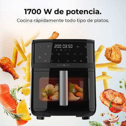 Freidora De Aire Sin Aceite De 7 L Air Fryer Cecofry Mist 7000. 1700 W, 4 En 1: Freidora, Vaporera, Fermentador Y Deshidratador, Capacidad De Agua 1_3