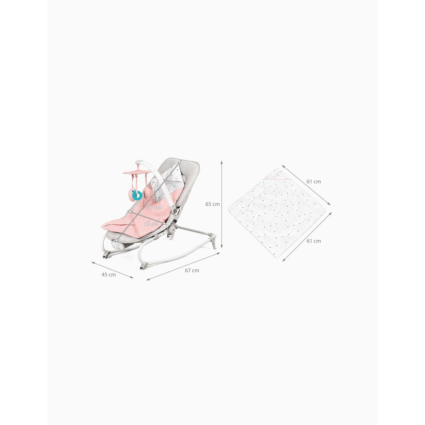 Cadeira de bebé Felio 3 em 1 rosa Kinderkraft
