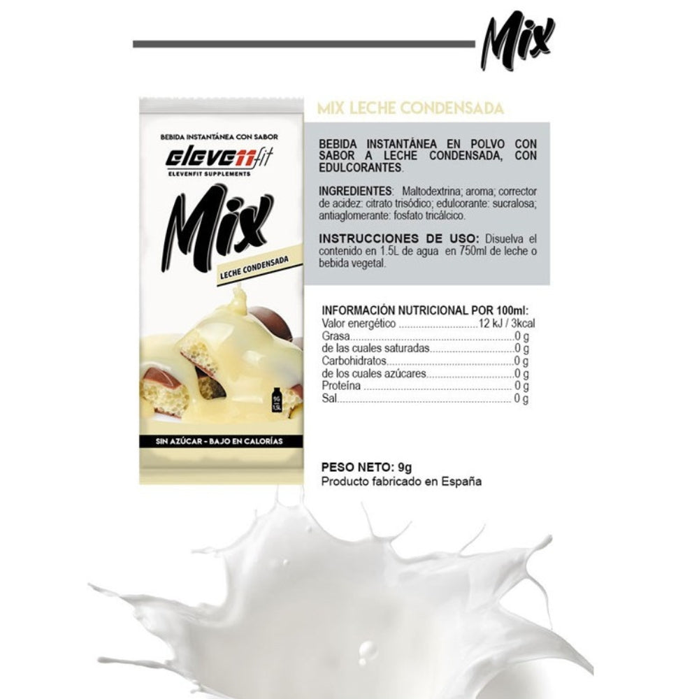 Saborizante Mix Sabor Leche Condensada 24 Sobres de 9g Eleven Fit_1