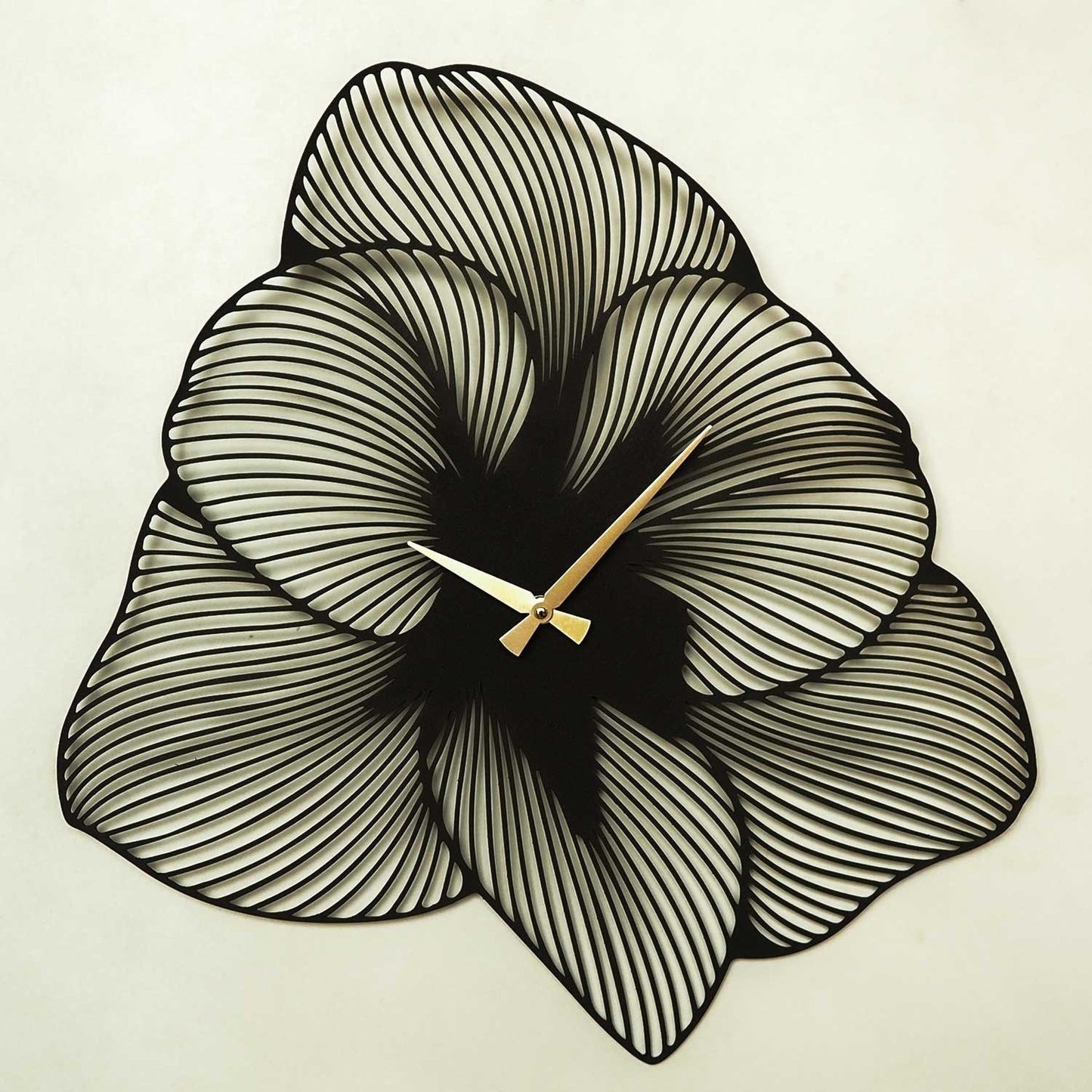 Reloj De Pared Metal Estilo Flor_1