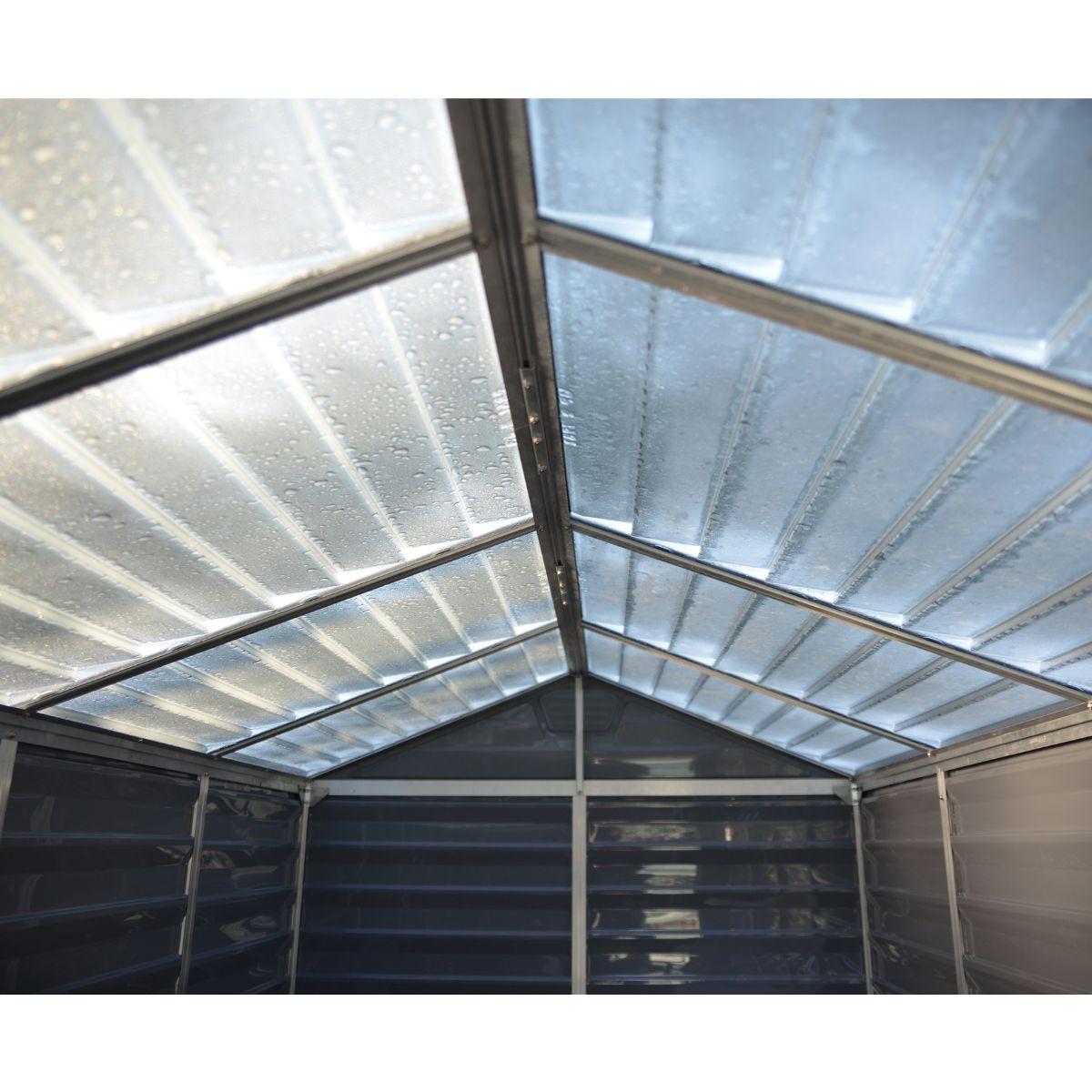 Telheiro de jardim Skylight Deco em cinzento da Palram 185x379 cm