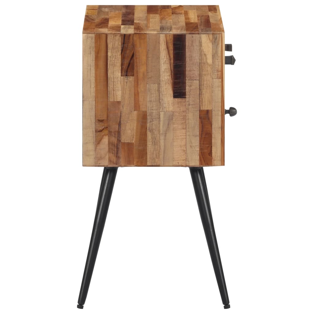 Mesita De Noche Madera Maciza De Teca 47x31,5x60 Cm_2