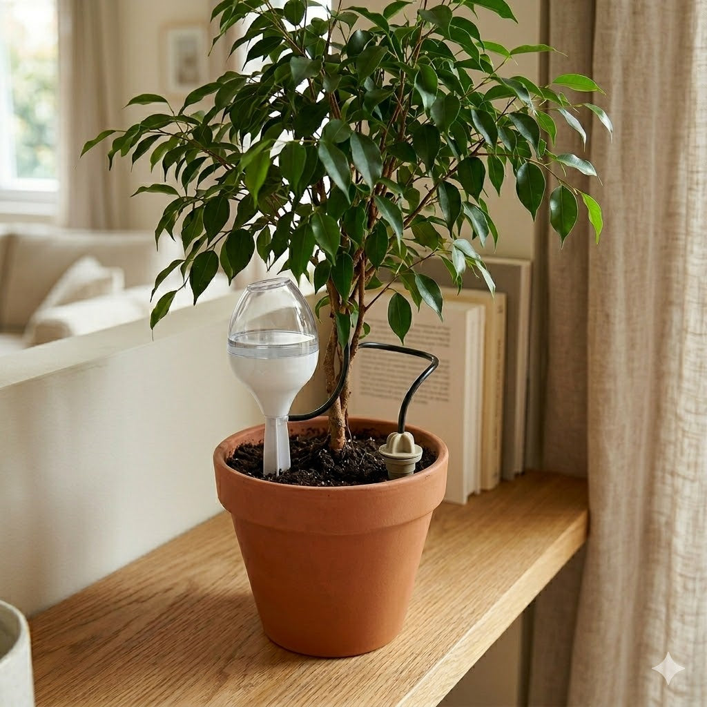 Riego Por Goteo Para Plantas Iriso Con Depósito – Blanco_1