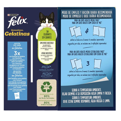 FELIX Sensations festa do mar Gelatina Multipack 12x85 g