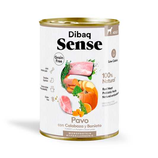Dibaq Sense Lata Grain Free Pavo Y Calabaza 380 Gr_0