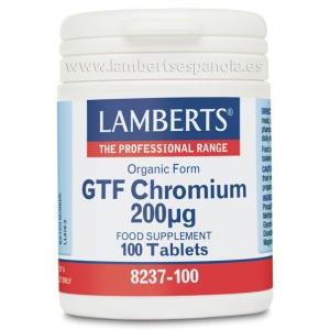 Comprimidos de crómio GTF 100 Lamberts 200mg
