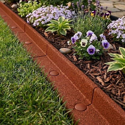 Bordura Flexible Para Jardín 21.6m Con Mazo – Terracota_3