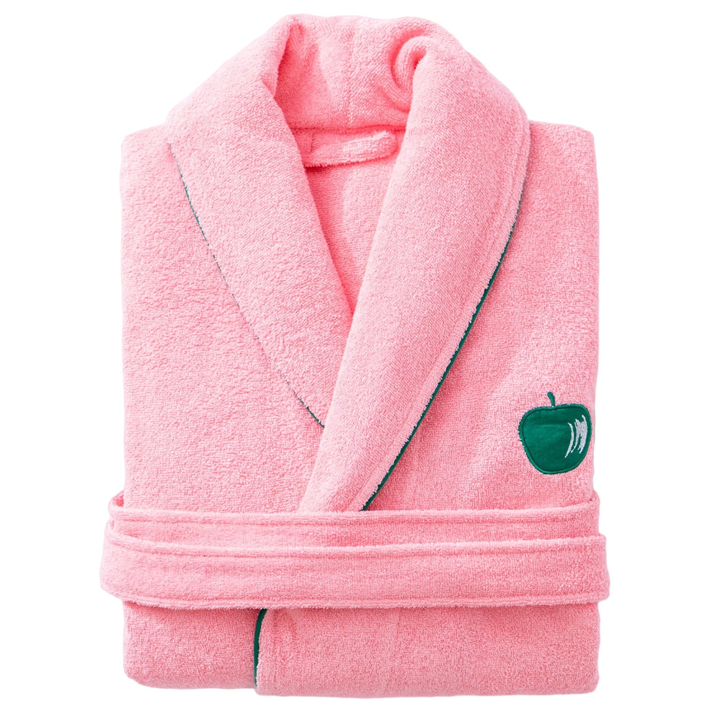 Albornoz L/xl 380gsm 100%algodon Rosa Con Manzana Verde Benetton Fruits Be_0