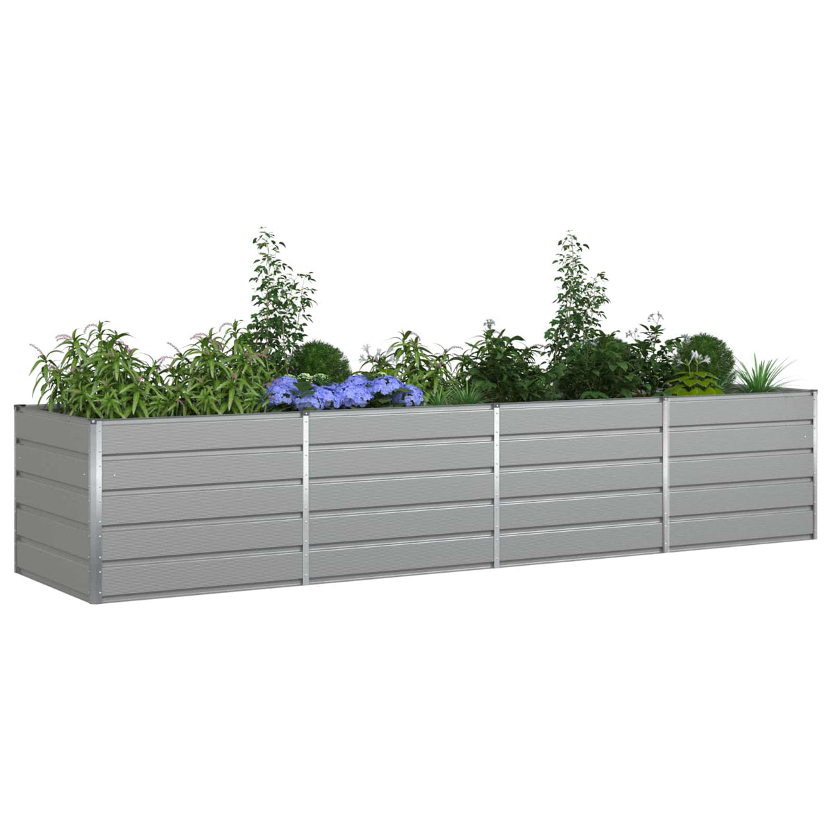 Jardinera Gris Claro 385 X 100 X 75 Cm Acero Galvanizado_2