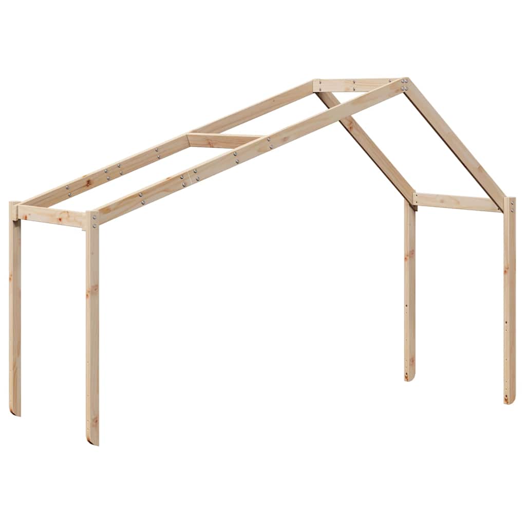 Techo De Cama Infantil Madera Maciza Pino 203x80,5x142 Cm_0