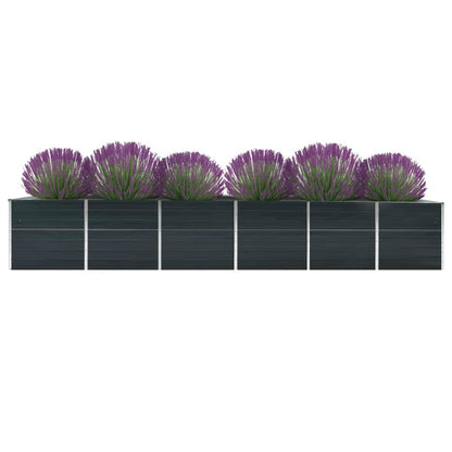 Arriate De Jardín De Acero Galvanizado Antracita 480x80x77 Cm_3