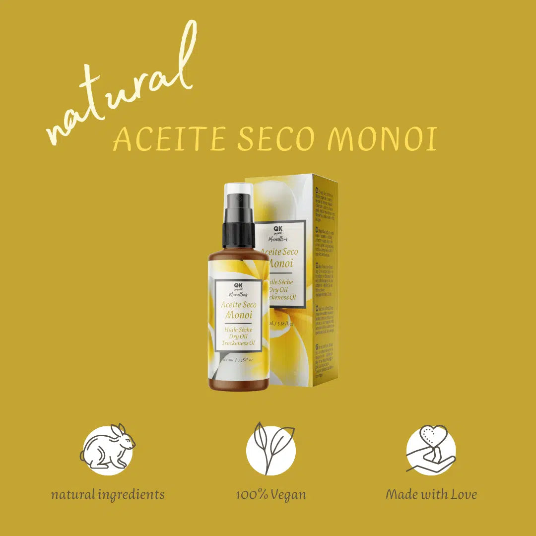 QKnatur - Aceite Seco Monoi. Hidratación Y Nutrición Para La Piel Y El Pelo. Con Una Rápida Absorción - 100 Ml._2