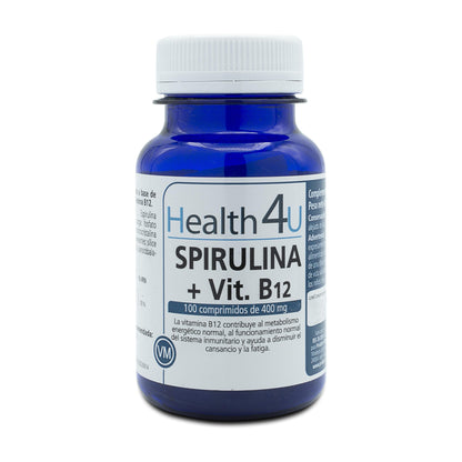 H4U Spirulina + Vitamina B12 100 comprimidos 400 mg