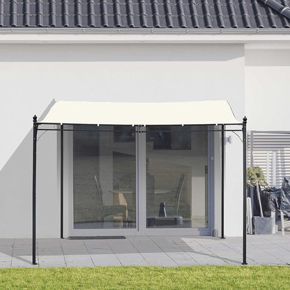 Outsunny Pérgola Gazebo Toldo De Pared Jardín Patio Terraza 3x3x2.5m_1