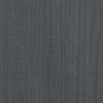 Mesita De Noche Madera Maciza De Pino Gris 35,5x33,5x41,5 Cm_4