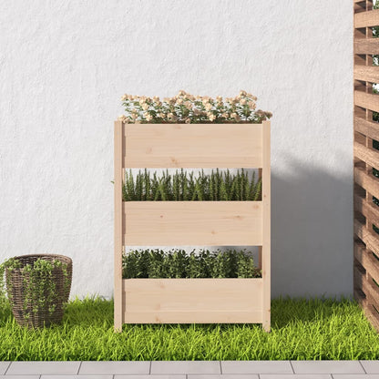 Jardinera De Madera Maciza De Pino 77x25x104,5 Cm_2