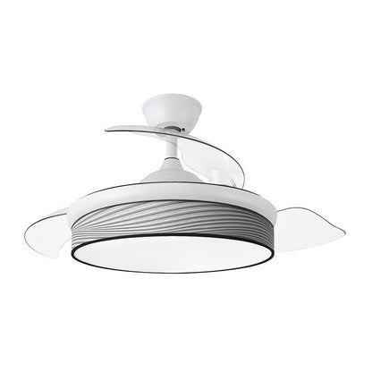 Ventilador Dc Moda 72w Blanco/surco Gris 108d 3aspas 7200lm 3000k,4000k,6000k Remoto+memoria+temporizador_1